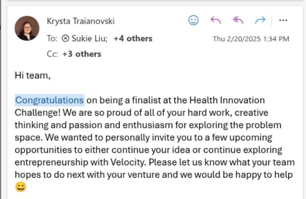 finalist email