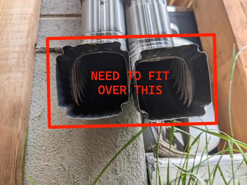 Where my mount will fit over the downspout